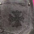 「#4866」Chrome Hearts Limited Edition Colorblock Washed Denim Shorts