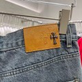 「#4867」Chrome Hearts Limited Edition Colorblock Washed Denim Shorts