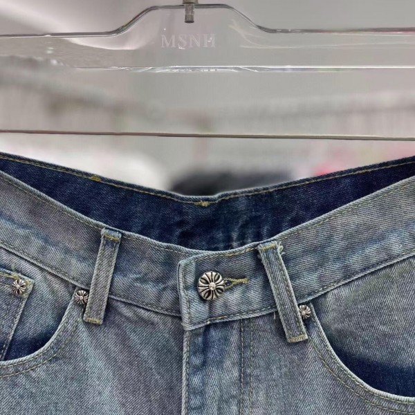 Chrome Hearts Limited Edition Colorblock Washed Denim Shorts