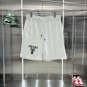 「#4910」Prada logo printed washed shorts