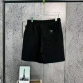 「#4914」Prada boutique embroidered triangle logo shorts
