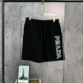 「#4914」Prada boutique embroidered triangle logo shorts