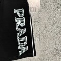 「#4914」Prada boutique embroidered triangle logo shorts