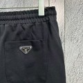 「#4914」Prada boutique embroidered triangle logo shorts
