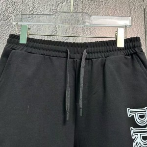 「#4914」Prada boutique embroidered triangle logo shorts
