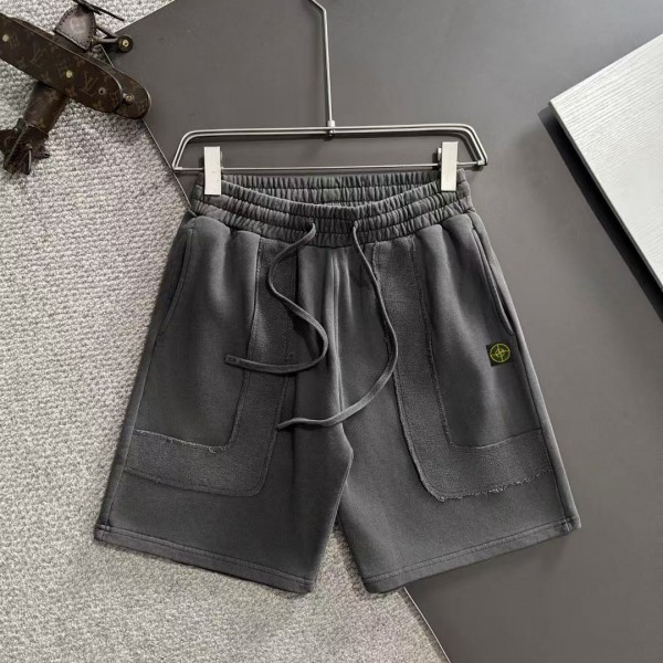 「#4921」Stone Island 2025 Spring and Summer New Elastic Band Casual Washed Loose Shorts