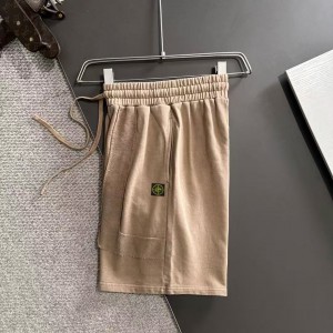 「#4923」Stone Island 2025 Spring and Summer New Elastic Band Casual Washed Loose Shorts