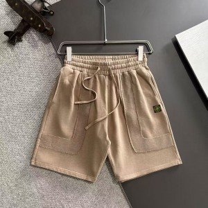 「#4923」Stone Island 2025 Spring and Summer New Elastic Band Casual Washed Loose Shorts