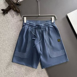 「#4928」Stone Island 2025 Spring and Summer New Elastic Band Casual Washed Loose Shorts