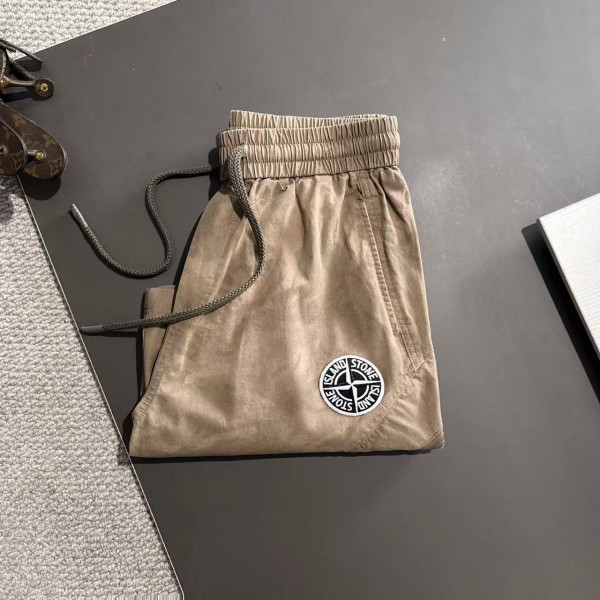 Stone Island 2025 Spring and Summer New Zipper Elastic Shorts