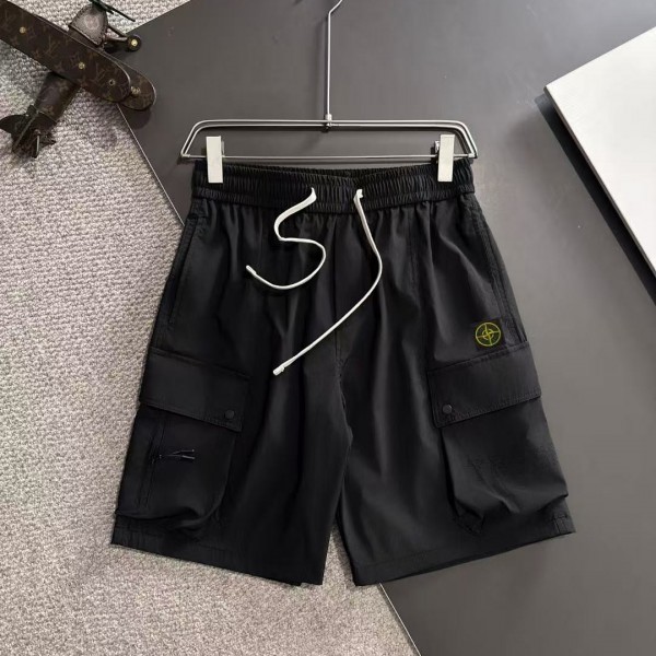「#4930」Stone Island 2025 Spring and Summer New Elastic Casual Shorts