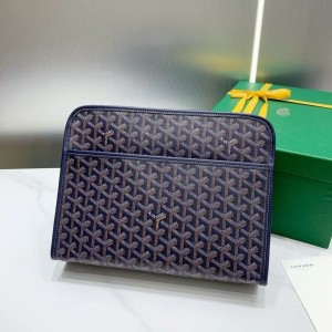「#4940」Goyard imported cowhide with canvas large toilet bag, size: 30*23*8cm