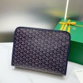 「#4940」Goyard imported cowhide with canvas large toilet bag, size: 30*23*8cm