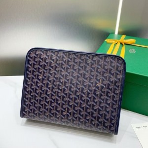 「#4940」Goyard imported cowhide with canvas large toilet bag, size: 30*23*8cm