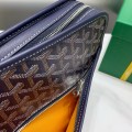 「#4940」Goyard imported cowhide with canvas large toilet bag, size: 30*23*8cm