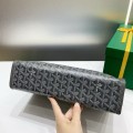 「#4941」Goyard imported cowhide with canvas large toilet bag, size: 30*23*8cm