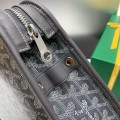 「#4941」Goyard imported cowhide with canvas large toilet bag, size: 30*23*8cm