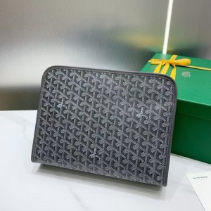 「#4941」Goyard imported cowhide with canvas large toilet bag, size: 30*23*8cm