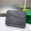「#4941」Goyard imported cowhide with canvas large toilet bag, size: 30*23*8cm