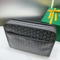 「#4941」Goyard imported cowhide with canvas large toilet bag, size: 30*23*8cm