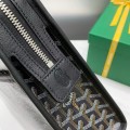 「#4942」Goyard imported cowhide with canvas large toilet bag, size: 30*23*8cm