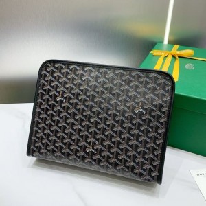 「#4942」Goyard imported cowhide with canvas large toilet bag, size: 30*23*8cm