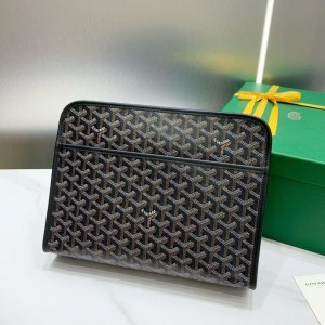 「#4942」Goyard imported cowhide with canvas large toilet bag, size: 30*23*8cm