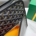 「#4942」Goyard imported cowhide with canvas large toilet bag, size: 30*23*8cm