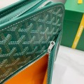「#4943」Goyard imported cowhide with canvas large toilet bag, size: 30*23*8cm