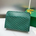 「#4943」Goyard imported cowhide with canvas large toilet bag, size: 30*23*8cm