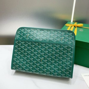 「#4943」Goyard imported cowhide with canvas large toilet bag, size: 30*23*8cm