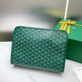 「#4943」Goyard imported cowhide with canvas large toilet bag, size: 30*23*8cm