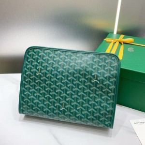 「#4943」Goyard imported cowhide with canvas large toilet bag, size: 30*23*8cm