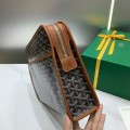 「#4944」Goyard imported cowhide with canvas large toilet bag, size: 30*23*8cm