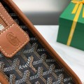 「#4944」Goyard imported cowhide with canvas large toilet bag, size: 30*23*8cm