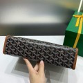 「#4944」Goyard imported cowhide with canvas large toilet bag, size: 30*23*8cm