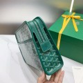 「#4945」Goyard imported cowhide with canvas small toilet bag, size: 25*18*7cm