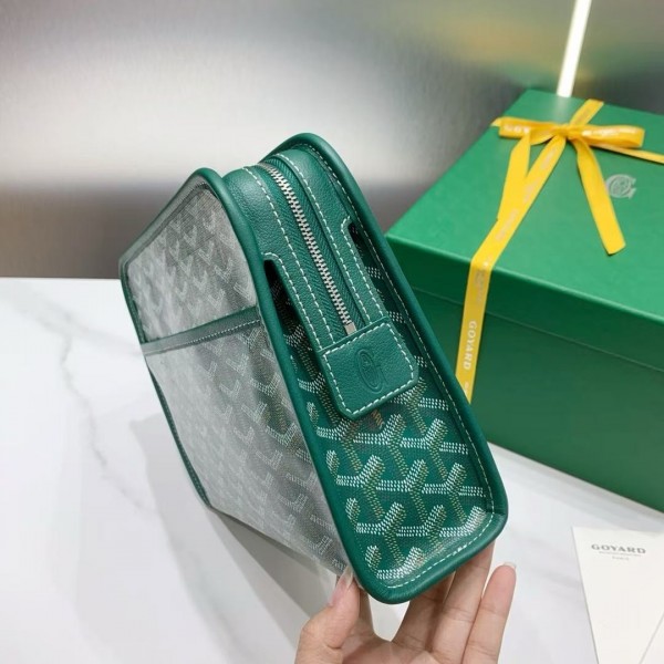 Goyard imported cowhide with canvas small toilet bag, size: 25*18*7cm