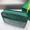 「#4945」Goyard imported cowhide with canvas small toilet bag, size: 25*18*7cm