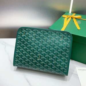 「#4945」Goyard imported cowhide with canvas small toilet bag, size: 25*18*7cm