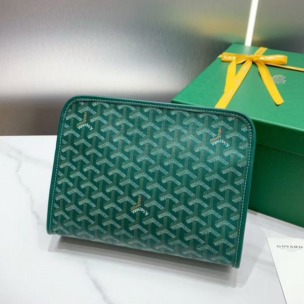 Goyard imported cowhide with canvas small toilet bag, size: 25*18*7cm