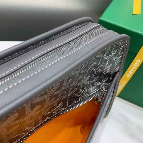 Goyard imported cowhide with canvas small toilet bag, size: 25*18*7cm
