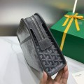 「#4946」Goyard imported cowhide with canvas small toilet bag, size: 25*18*7cm