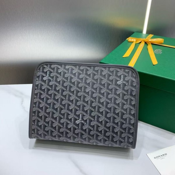 Goyard imported cowhide with canvas small toilet bag, size: 25*18*7cm