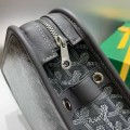「#4946」Goyard imported cowhide with canvas small toilet bag, size: 25*18*7cm