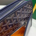 「#4947」Goyard imported cowhide with canvas small toilet bag, size: 25*18*7cm