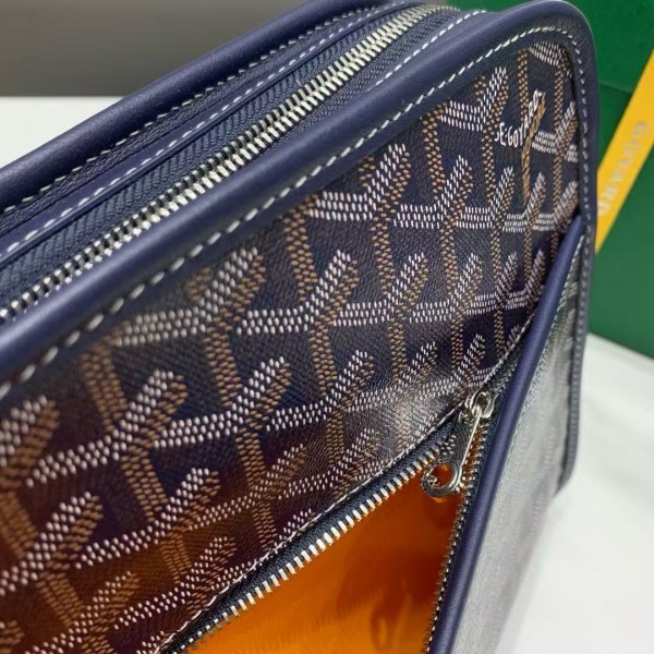 Goyard imported cowhide with canvas small toilet bag, size: 25*18*7cm