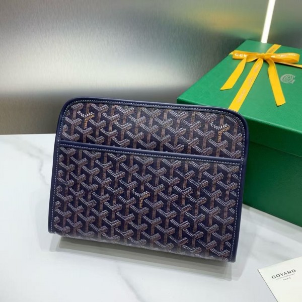 「#4947」Goyard imported cowhide with canvas small toilet bag, size: 25*18*7cm