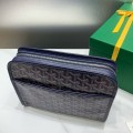 「#4947」Goyard imported cowhide with canvas small toilet bag, size: 25*18*7cm