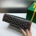 「#4948」Goyard imported cowhide with canvas small toilet bag, size: 25*18*7cm